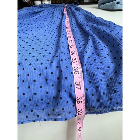 Talulah Dress Midi Tiered Polka Dot Blue Black Size‎ Small - Picture 10 of 10